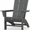 Modern Curveback Adirondack – Slate Grey Adirondack Chairs