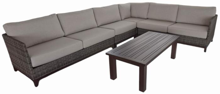 Nevis 4-Piece Sectional Set – Mineral Outdoor