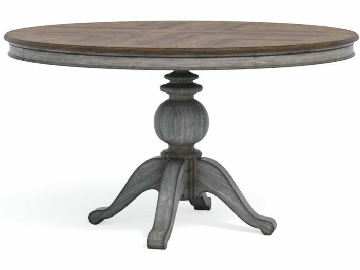 Plymouth Collection 54″ Round Dining Table With 18″ Leaf Dining & Kitchen