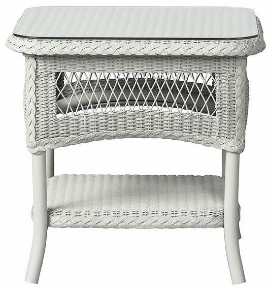 Reflections End Table – Antique White Accent Tables