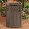 Resin Wicker Trash Hideaway Outdoor