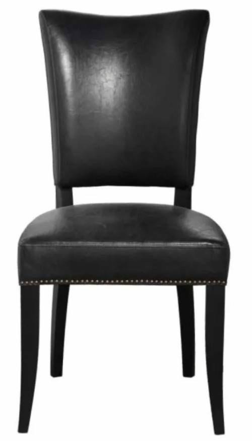 Ronan Collection Cushioned Leather Side Chair Dining & Kitchen