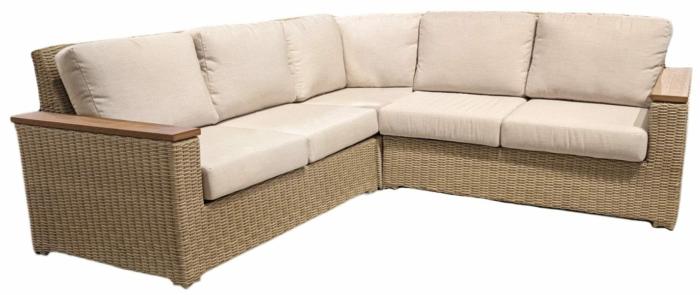 Savannah 3-Piece Sectional Set – Latte Outdoor