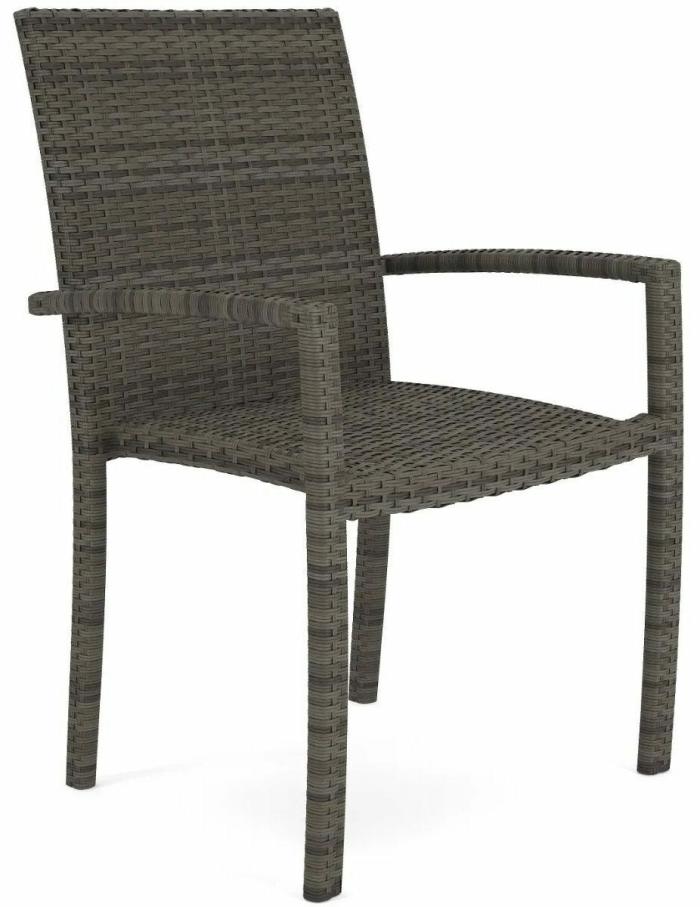 Seaside Woven Stacking Arm Chair Dining Chairs