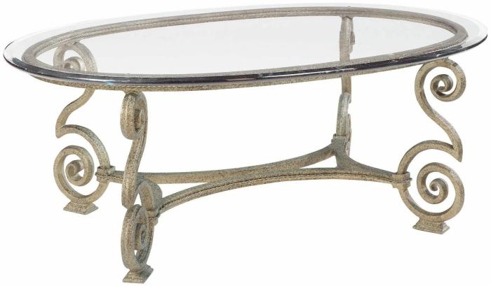 Solano Oval Cocktail Table Glass Top And Base Accent Tables