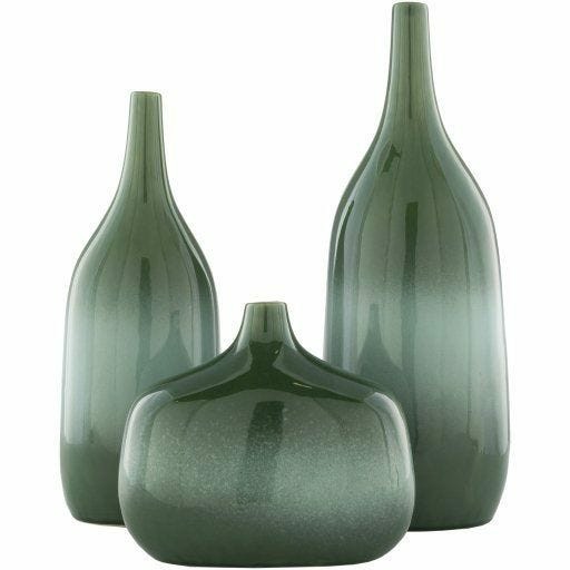 Sparta Outdoor Vase – Set Of 3 – Green Accents & Decor