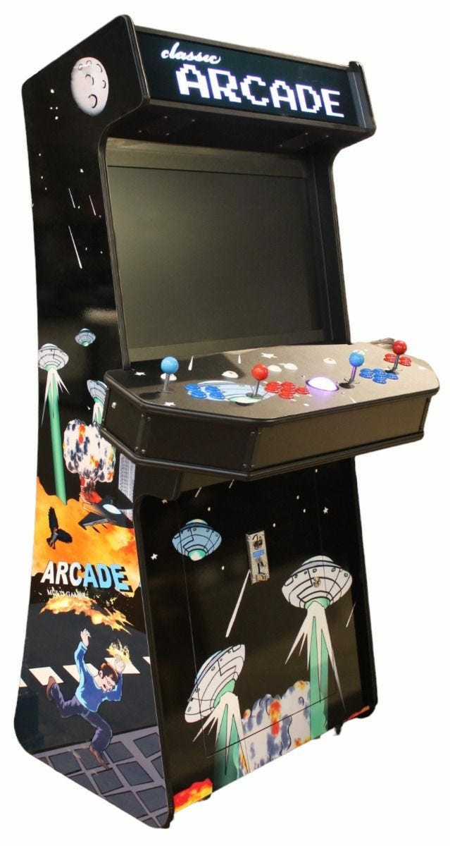 Stand Up Slim 4 Player Arcade With 6296 Games Arcade Games