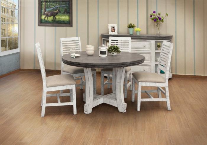 Stone 5-Piece 50″ Round Dining Set Dining & Kitchen