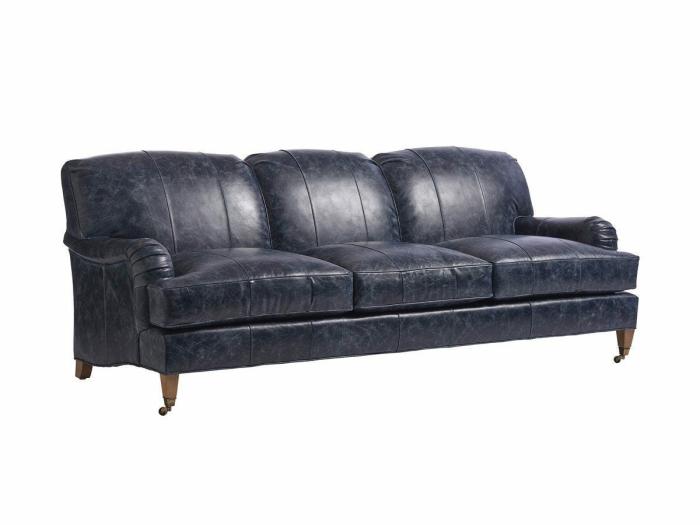 Sydney Leather Sofa With Brass Caster Furniture