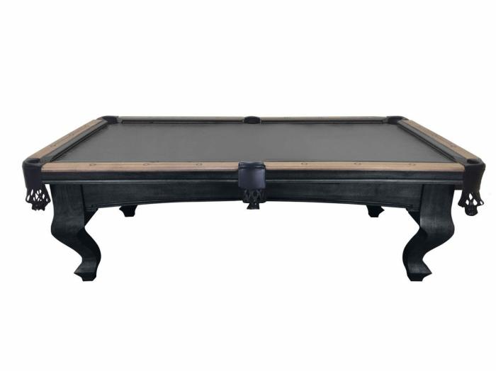 Teton 8′ Pool Table Black Tumbleweed Pool & Billiards Tables