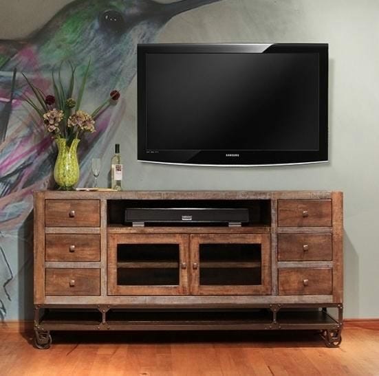 Urban Gold 76″ Media Stand – Brown Furniture