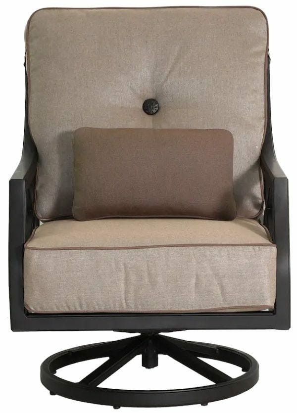 Villa Bianca High Back Swivel Rocker Lounge Chairs