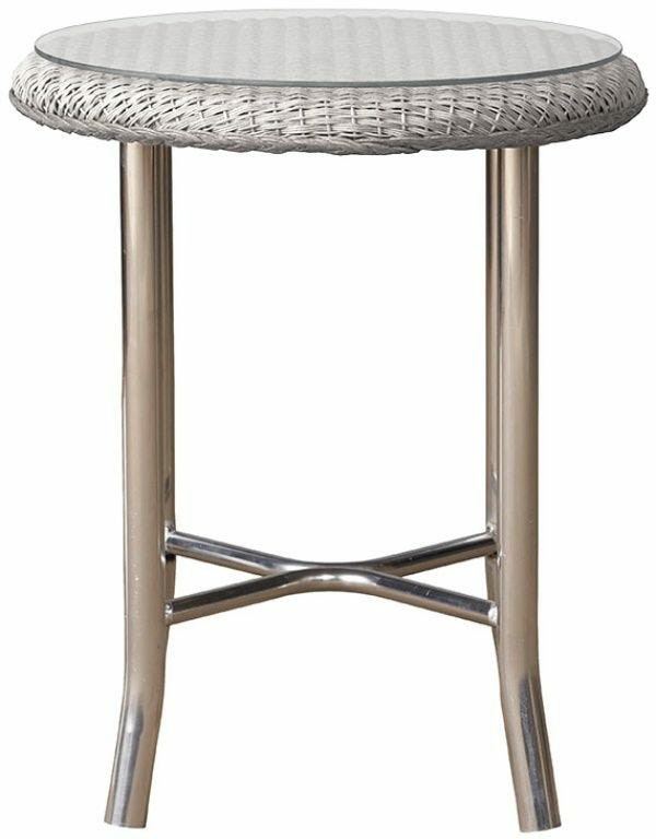 Weekend Retreat Round End Table – White Accent Tables