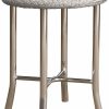 Weekend Retreat Round End Table – White Accent Tables