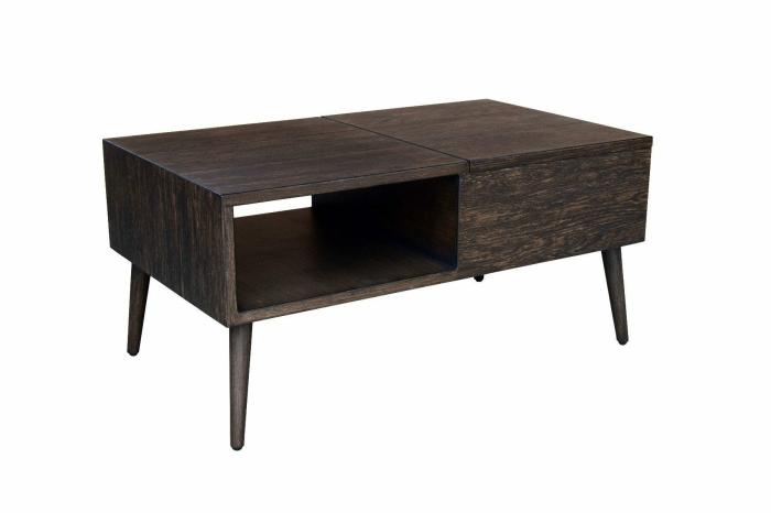 Zoe Rectangular Coffee Table With Ice Bucket Accent Tables