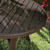 Banchetto 54″ Round Slat Top Table – Graphite Dining & Chat Tables