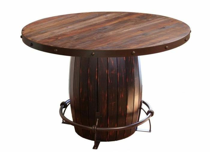 Barrel Bistro Pub Table – Brown Bars & Barstools