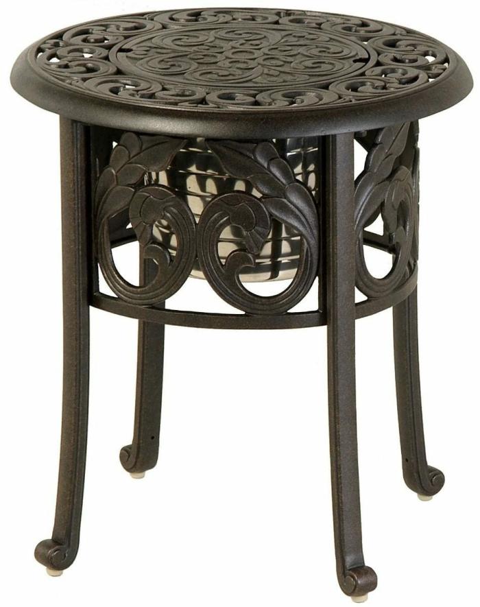 Chateau 20″ Round Ice Bucket Table – Desert Bronze Accent Tables