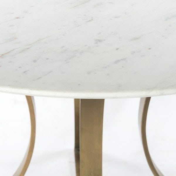 Gage Collection 48″ Round Marble Dining Table Dining & Kitchen