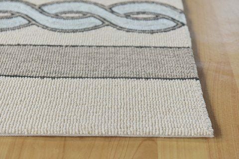 Hamptons 8’X11′ Rug – Ivory/Spa Cable Knit Outdoor