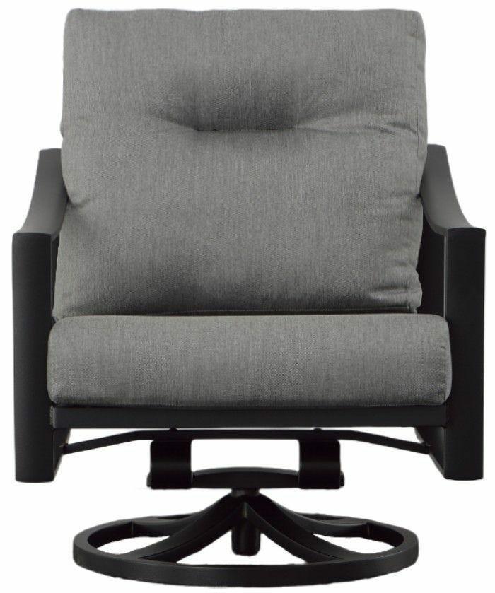 Kenzo Swivel Action Lounger – Obsidian Panama Graphite Lounge Chairs