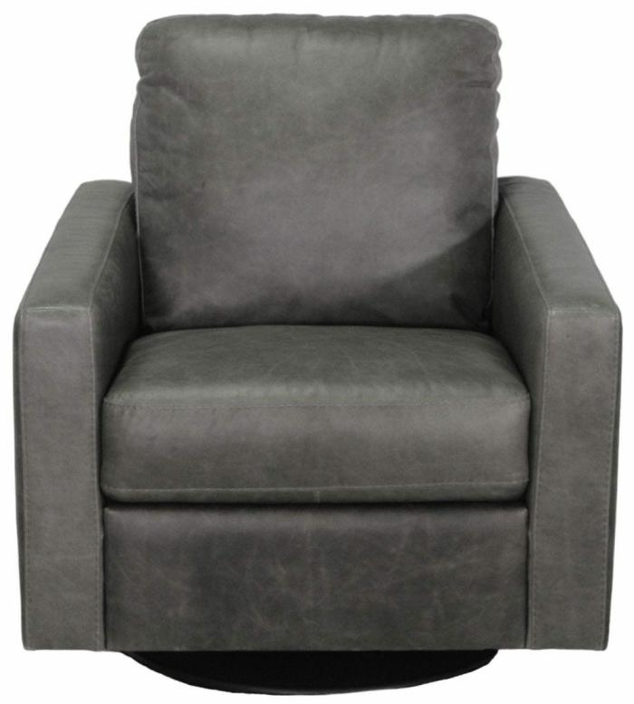 Leather Swivel Chair – Grey Chairs