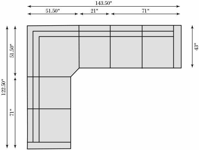 Lioni 6 Piece Sectional – Grey Furniture