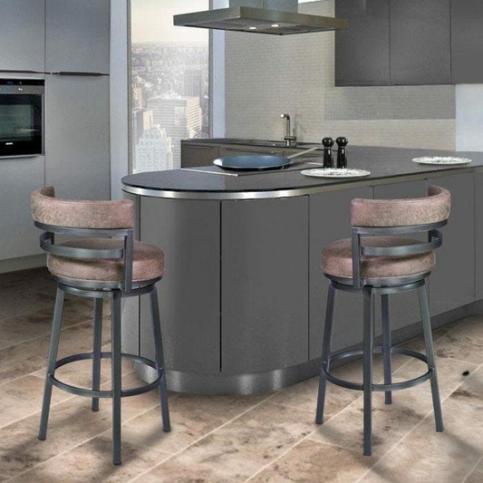 Milan Counter Height Bar Stool – Mineral Bandero Tobacco Bar Stools