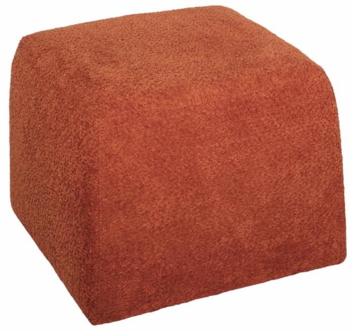 Orange Fabric Ottoman Furniture