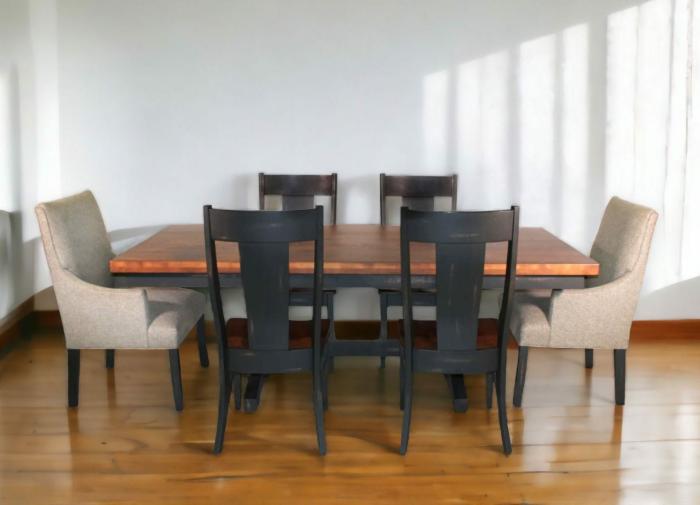 Salt Creek 7-Piece 84″Dining Set With 4 Side Chairs And 2 Host Chairs Dining & Kitchen