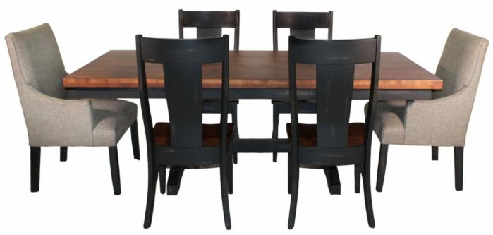 Salt Creek 7-Piece 84″Dining Set With 4 Side Chairs And 2 Host Chairs Dining & Kitchen